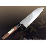 UF027本鍛造誠光作 梨地 紫檀柄 三徳 165mm